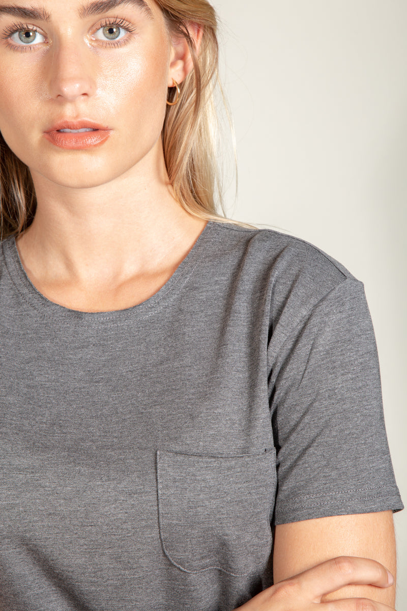 Sailor Luxe Modal Pocket Tee — Grey
