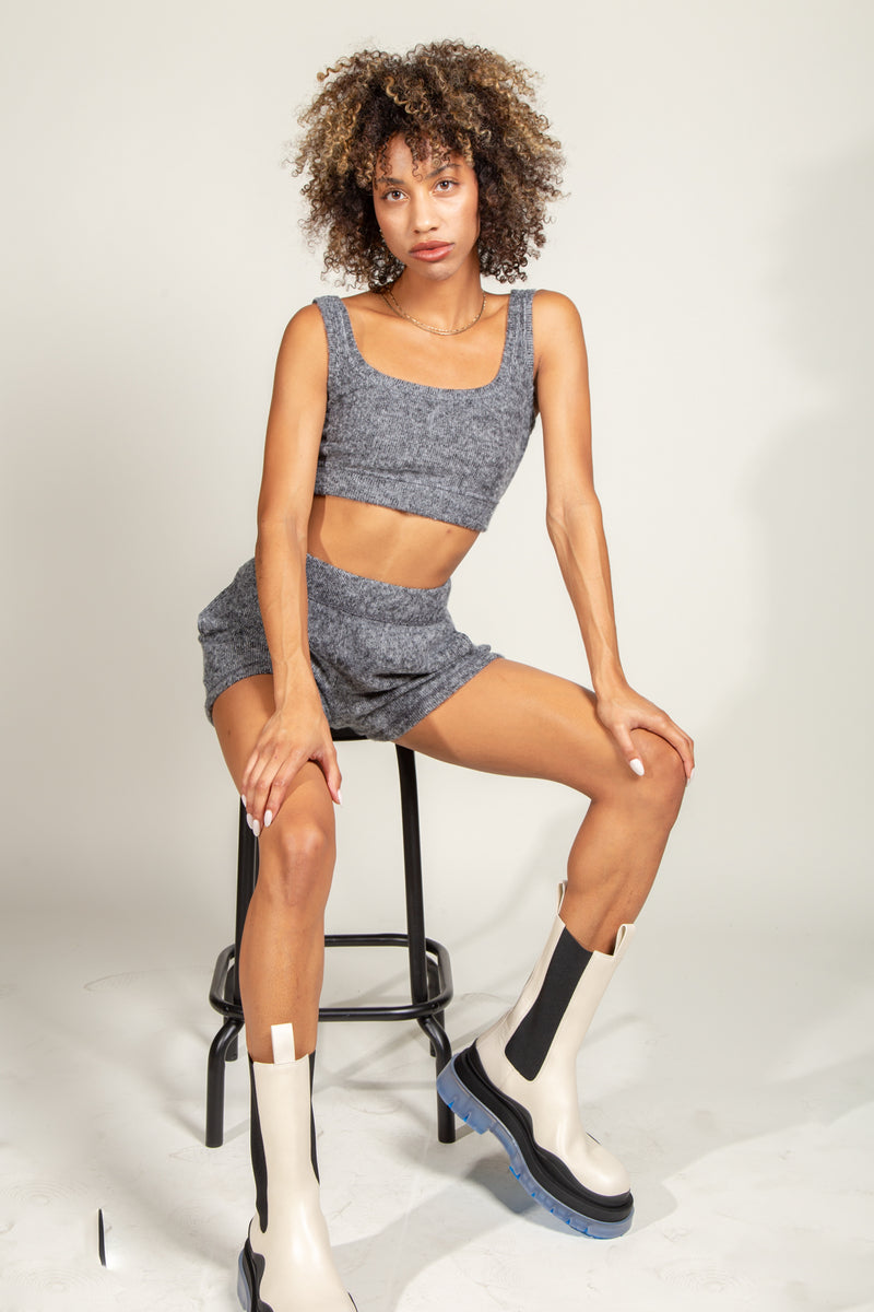 Quinn Cropped Soft Knit Sweater Tank