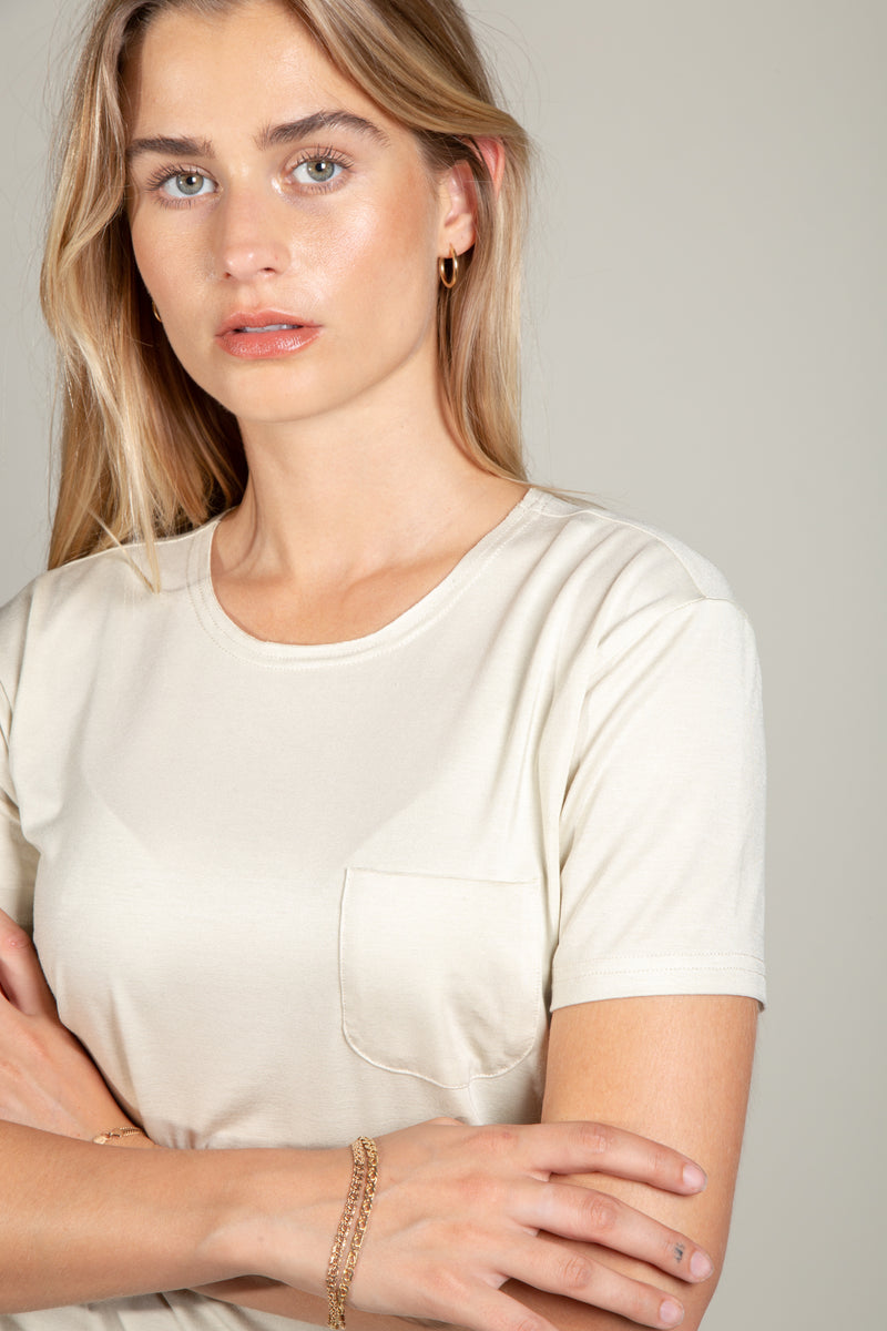 Sailor Luxe Modal Pocket Tee — Clay