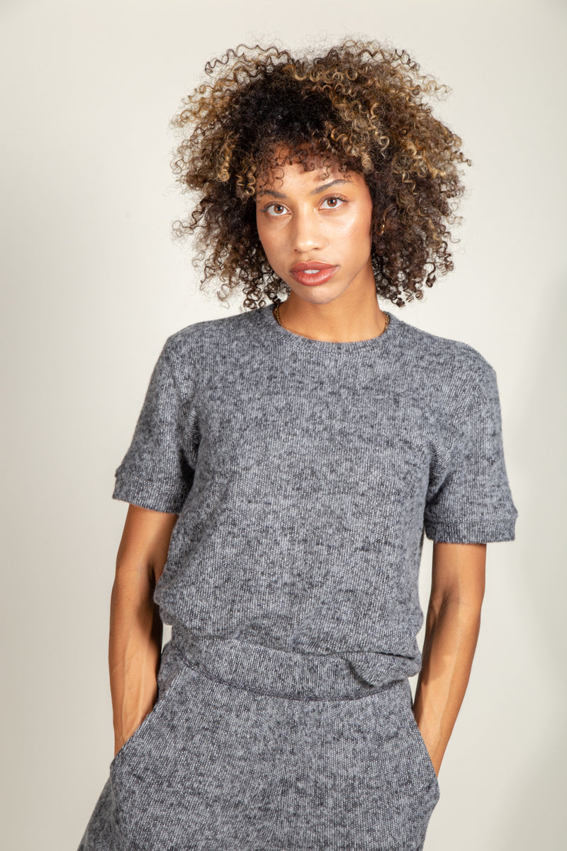 Remy Soft Knit Novelty Tee — Black