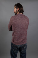 Men's Soft Knit Melange Wide Neck Pullover Sweater - view 2