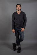 Spencer Herringbone V-Neck Sweater - view 2