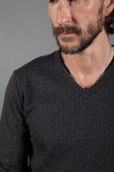 Spencer Herringbone V-Neck Sweater - view 3