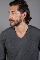 Spencer Herringbone V-Neck Sweater - view 9