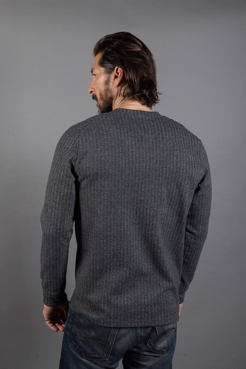 Spencer Herringbone V-Neck Sweater
