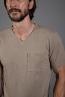 Men's Warren Wide Pocket Cotton Linen V-Neck Tee - view 9