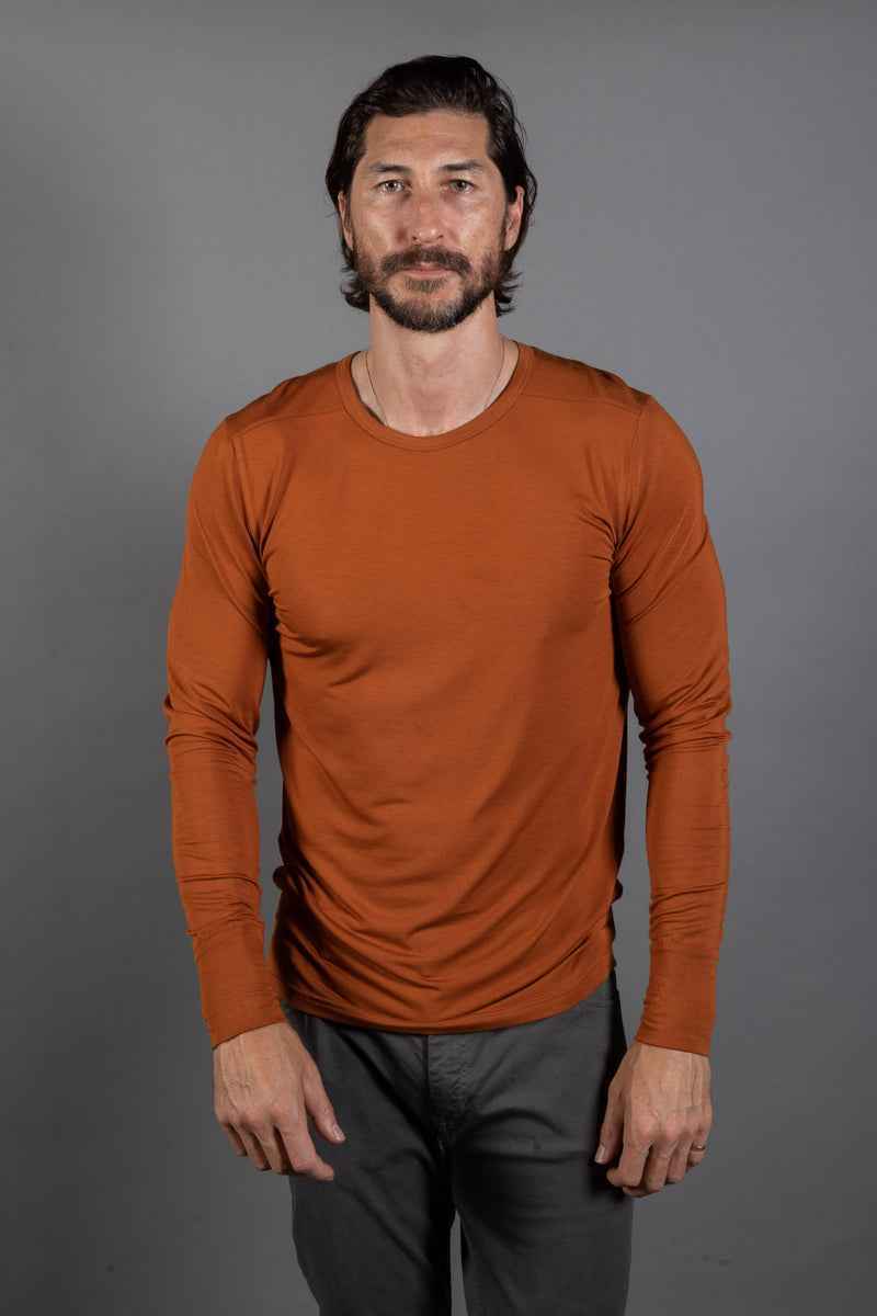 Men's Dylan Modal Long Sleeve Tee — Antique