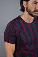 Men's Raw Edge Patch Sleeve Stripe Tee - view 23