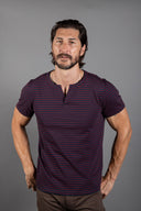 Men's Cross V-Neck Stripe Tee - view 4
