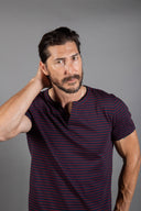 Men's Cross V-Neck Stripe Tee - view 2