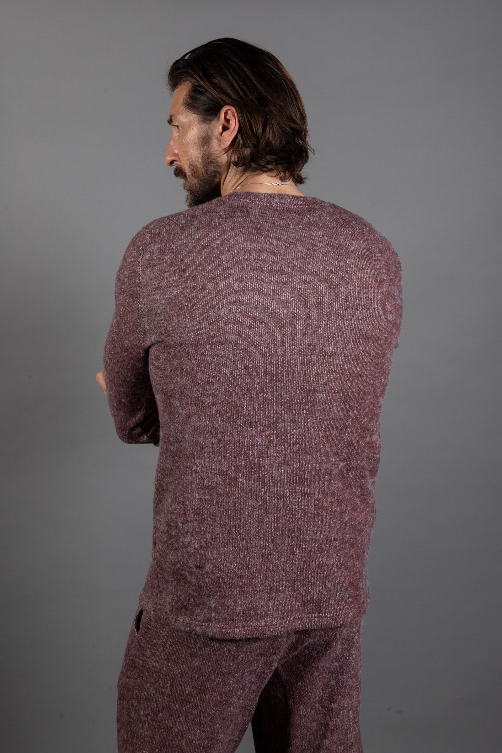 Men's Soft Knit Melange V-Neck Sweater – Mika Jaymes