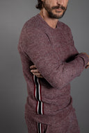 Men's Soft Knit Melange Side Stripe Pullover Sweater - view 13