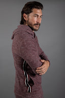 Men's Soft Knit Melange Side Stripe Hoodie - view 11