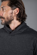 Spencer Herringbone Kangaroo Hoodie - view 4
