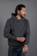 Spencer Herringbone Kangaroo Hoodie - view 7
