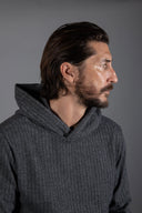 Spencer Herringbone Kangaroo Hoodie - view 11