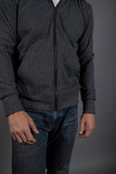 Spencer Herringbone Zip Front Hoodie - view 4