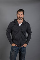 Spencer Herringbone Zip Front Hoodie - view 8