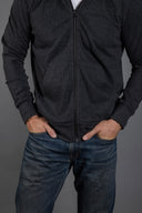 Spencer Herringbone Zip Front Hoodie - view 12