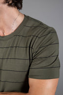 Men's Brolin Raw Neck Crew Stripe Tee — Mika Jaymes (view 6)