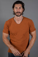 Men's Cotton Linen V-Neck Tee - view 19