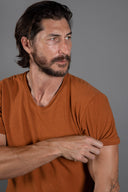 Men's Cotton Linen V-Neck Tee - view 20