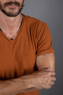 Men's Cotton Linen V-Neck Tee - view 21