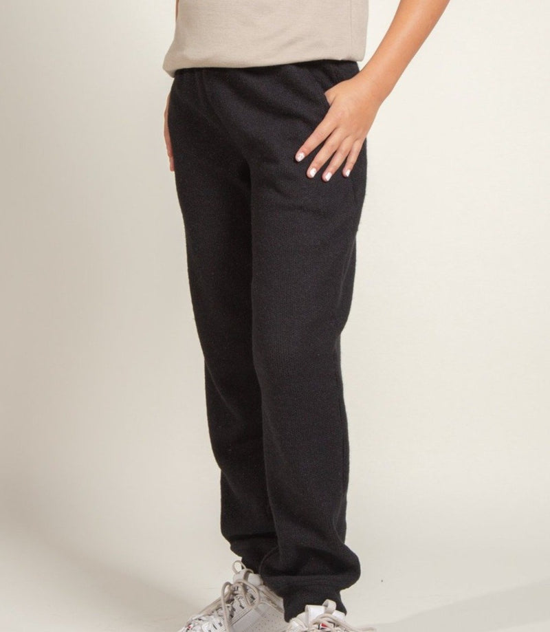 Boy's Soft Knit Jogger — Jet Black