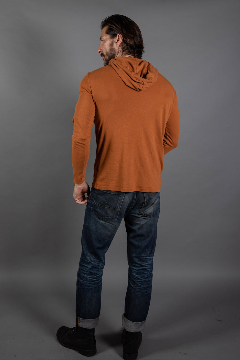 Men's Linen Blend Long Sleeve Hoodie