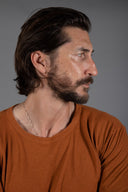 Men's Linen Blend Wide Cuff Long Sleeve Tee — Mika Jaymes (view 5)