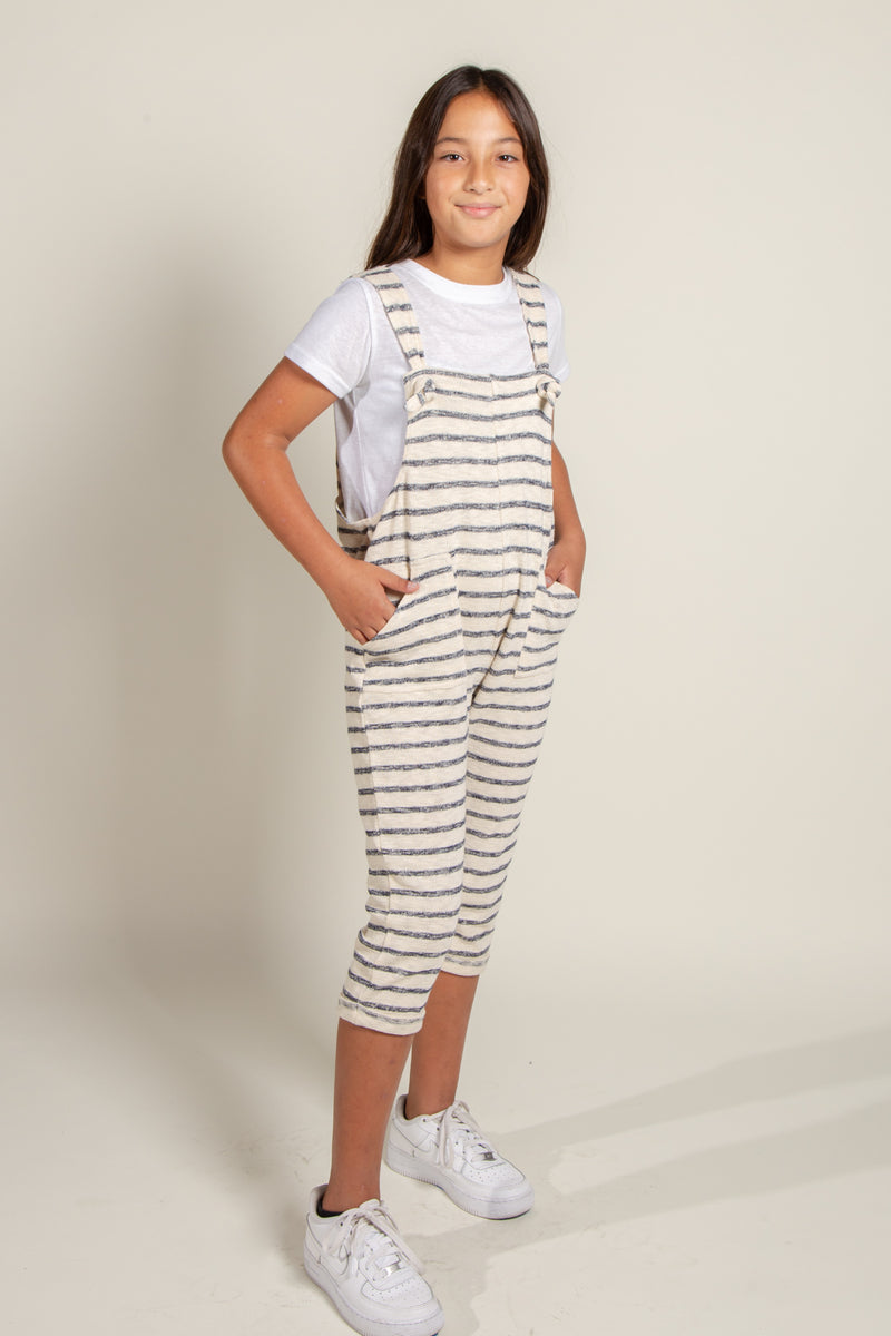 Hacci Slub Ivory Jumper — Navy/Ivory