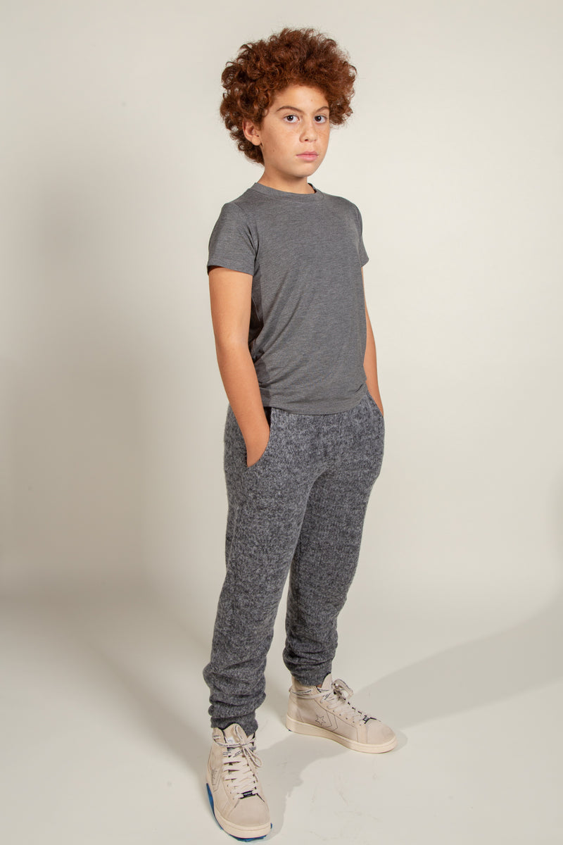 Boy's Soft Knit Jogger — Black