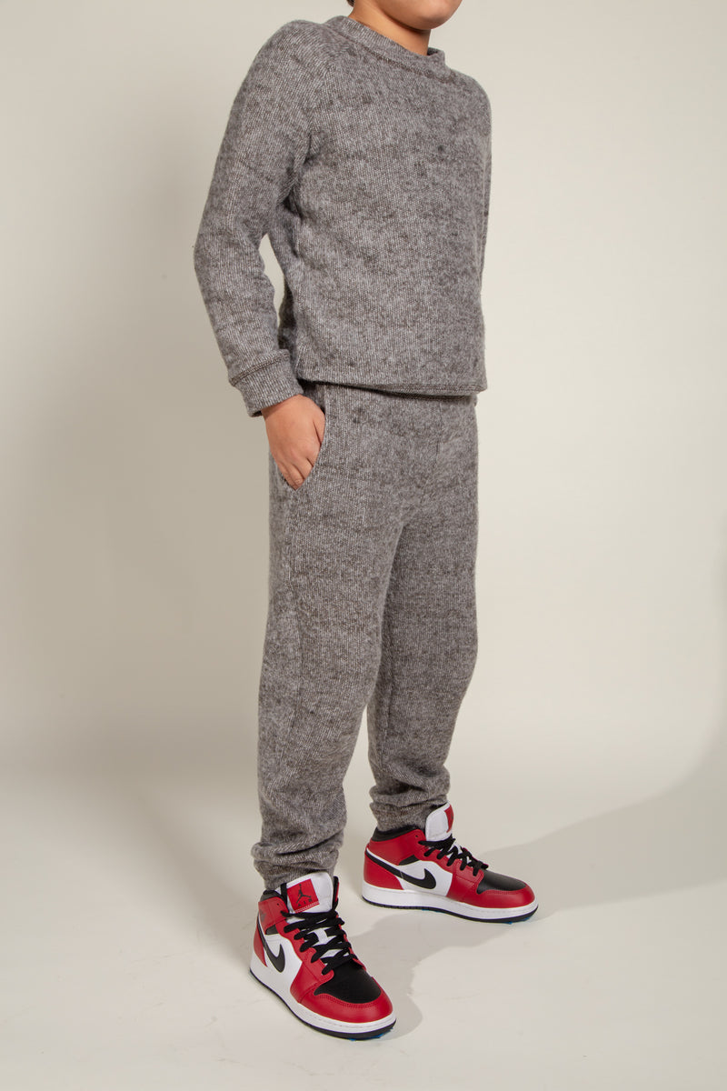 Boy's Soft Knit Jogger — Brown