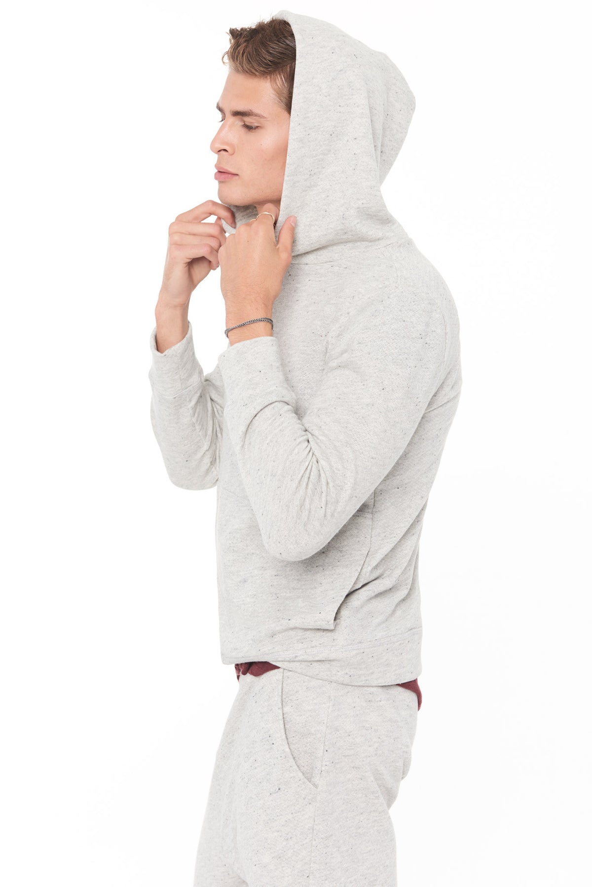 MEN'S LIGHT HEATHER GREY PULLOVER HOODIE – Mika Jaymes