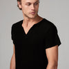 Men's Linen Blend Cross V-Neck Tee