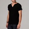 Men's Linen Blend Cross V-Neck Tee