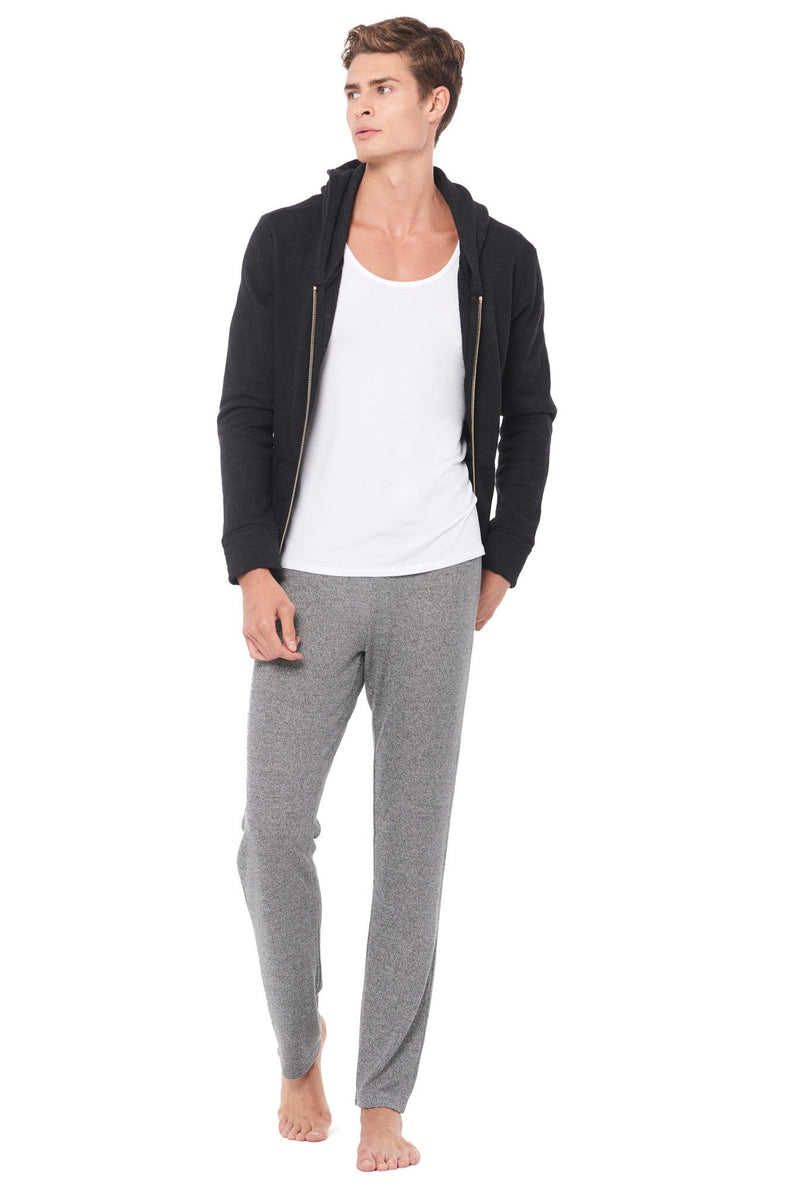 Men's Novelty Texture Lounge Pant — Black Gravel