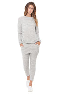 Women's Melange Knit Pullover Sweatshirt - Heather - view 3