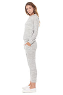 Women's Melange Knit Pullover Sweatshirt - Heather - view 4