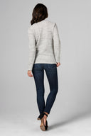 Women's Melange Knit V-Neck Pullover Sweatshirt - Heather - view 4