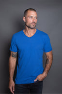 Men's Cotton Linen V-Neck Tee - view 26