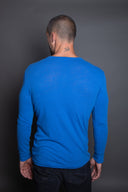 Men's Linen Blend Wide Cuff Long Sleeve Tee — Mika Jaymes (view 12)