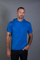 Men's Linen Blend Short Sleeve Hoodie - view 30