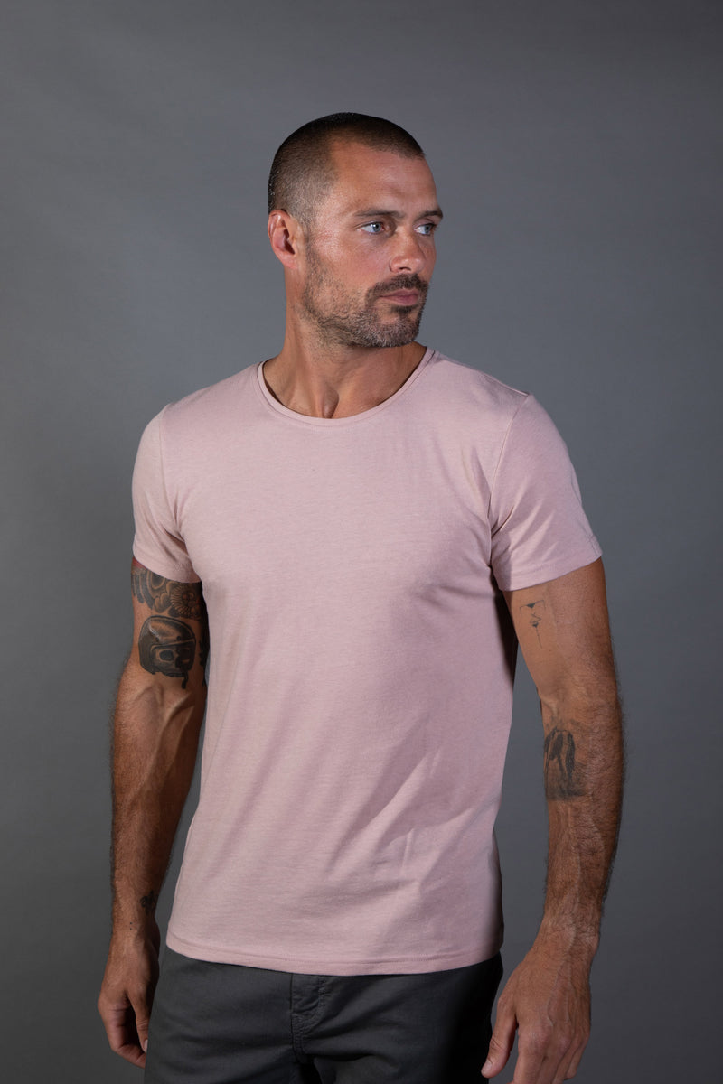 Men's Tri-Blend Crew Tee — Dust Rose