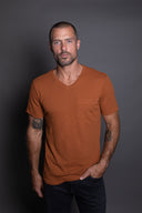 Men's Warren Wide Pocket Cotton Linen V-Neck Tee - view 13