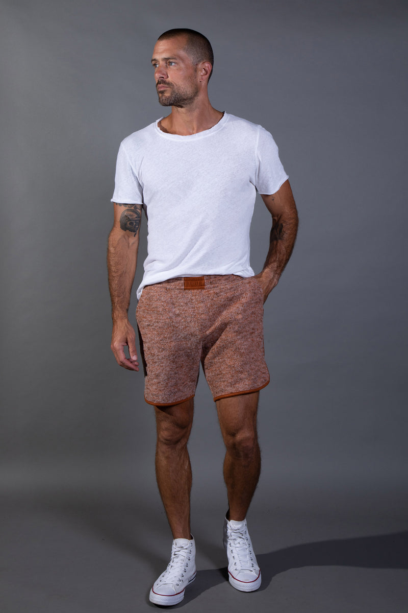 Men's Soft Knit Melange O.S.B. Shorts — Antique