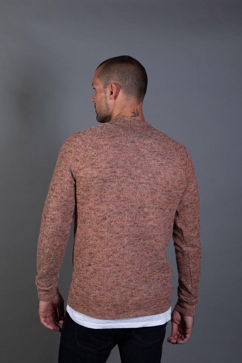 Men's Soft Knit Melange Wide Neck Pullover Sweater – Mika Jaymes