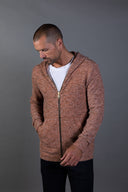 Men's Soft Knit Melange Zip Front Hoodie — Mika Jaymes