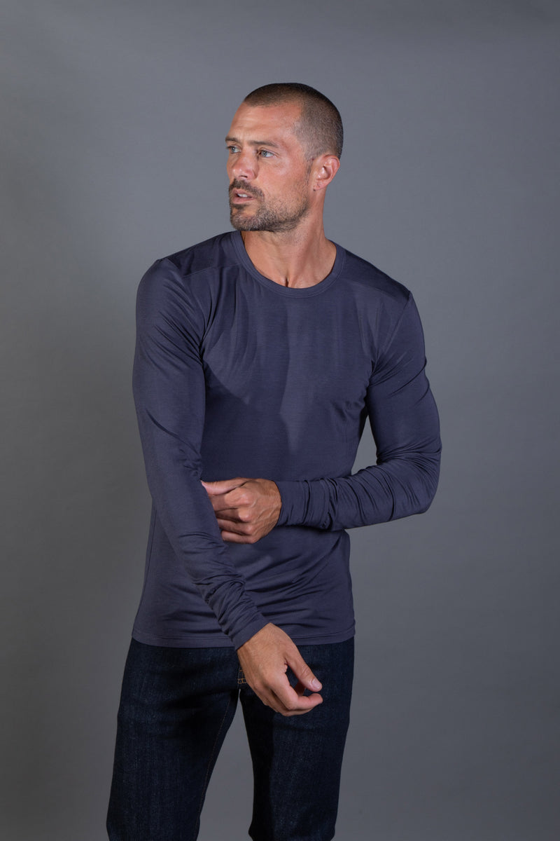 Men's Dylan Modal Long Sleeve Tee — Graphite