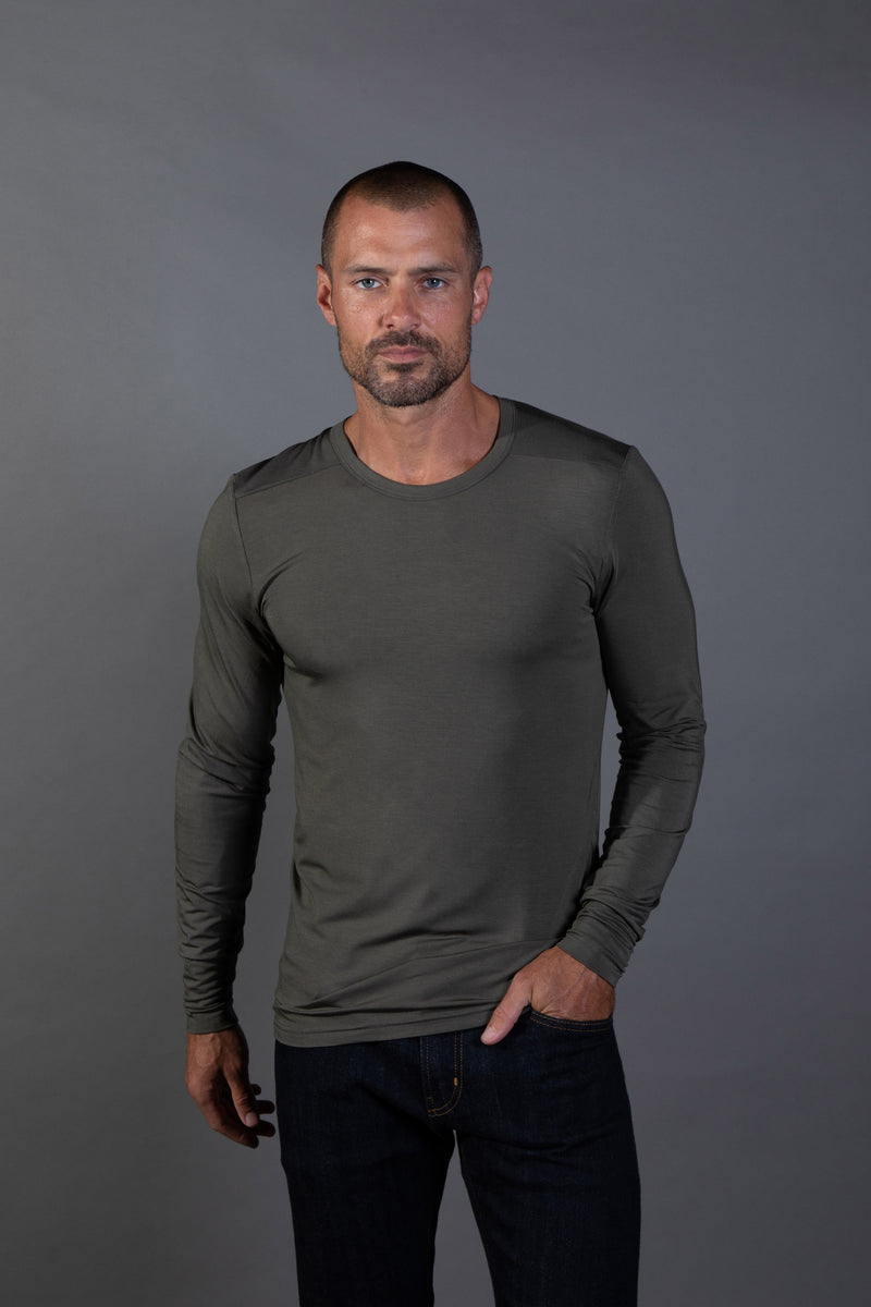 Men's Dylan Modal Long Sleeve Tee — Army
